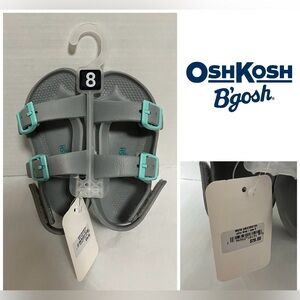 🆕OSHKOSH - NWT - SIZE 8 - TODDLER / KIDS - GREY SANDALS / SHOES